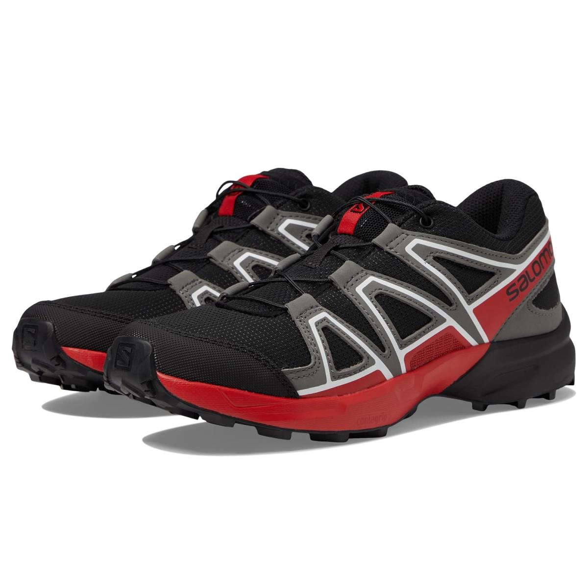 Children Unisex Shoes Salomon Kids Speedcross Little Kid/big Kid Black/Quiet Shade/High-Risk Red