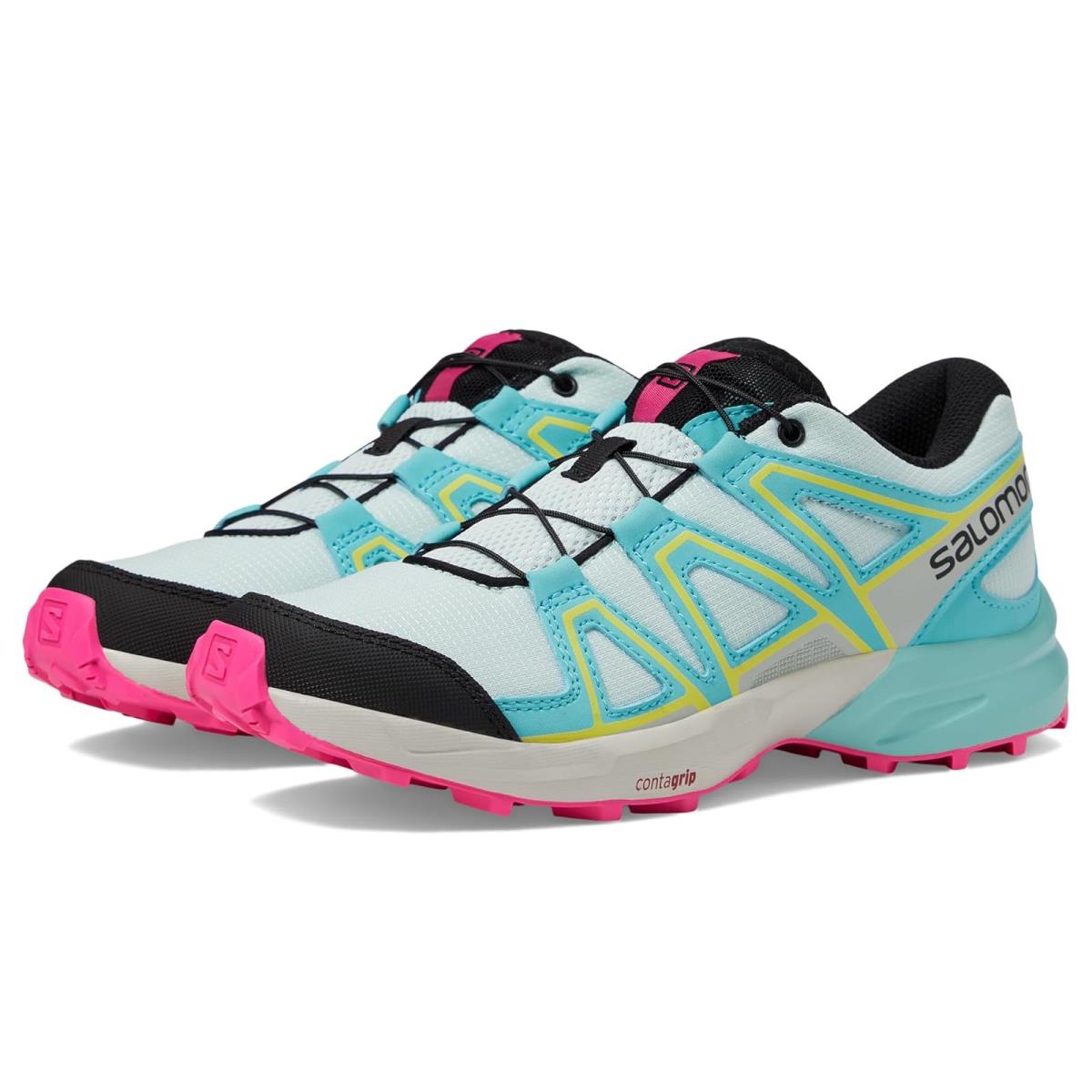 Children Unisex Shoes Salomon Kids Speedcross Little Kid/big Kid Bleached Aqua/Blue Radiance/Lunar Rock