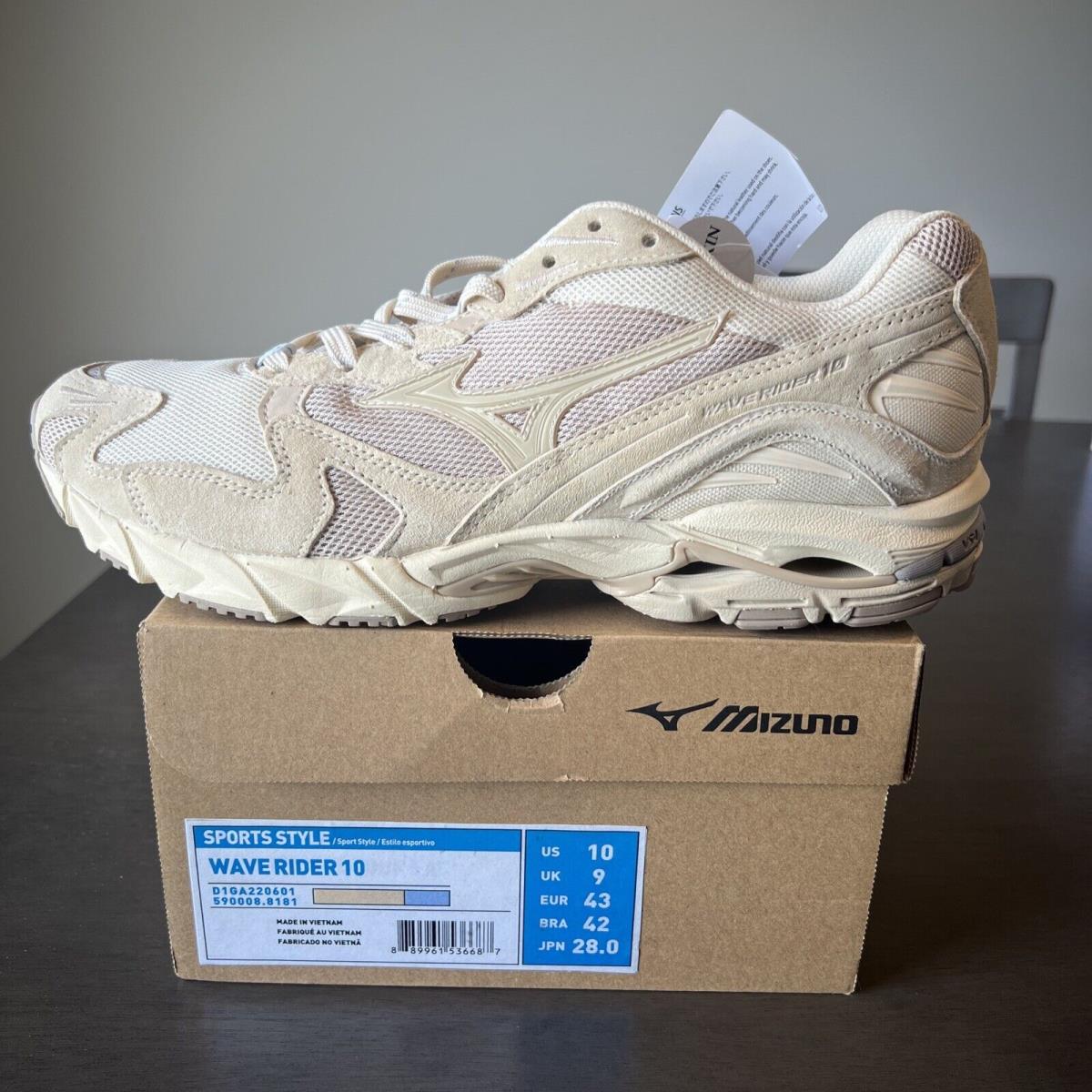 Mizuno Wave Rider 10 Desert Meditation Trainers Running Shoes US Sz 10 EU 43