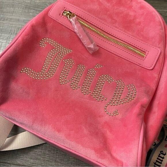 Juicy Couture Pink Lemonade Velour Velvet Big Spender Mini Backpack