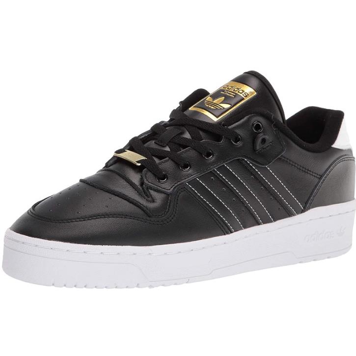 Adidas Originals Men`s Rivalry Low Sneaker Black/black/white 11.5 M US - Black/Black/White