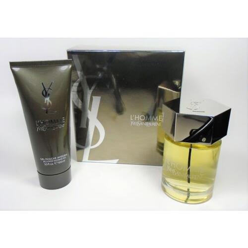 L`homme by Yves Saint Laurent Edt For Men 2 Piece Set 3.3 oz - 100 ml + Bath Gel