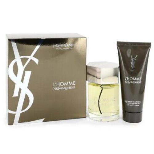 L`homme by Yves Saint Laurent Ysl Gift Set 3.3 oz Cologne Shower Gel For Men