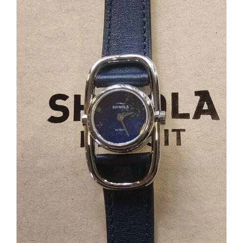 Shinola Bike Lock Watch with 20mm Navyblue Lapis Lazuli Stone Face Navy Band