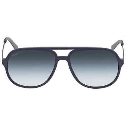 Salvatore Ferragamo Blue Gradient Navigator Men`s Sunglasses SF999S 414 60