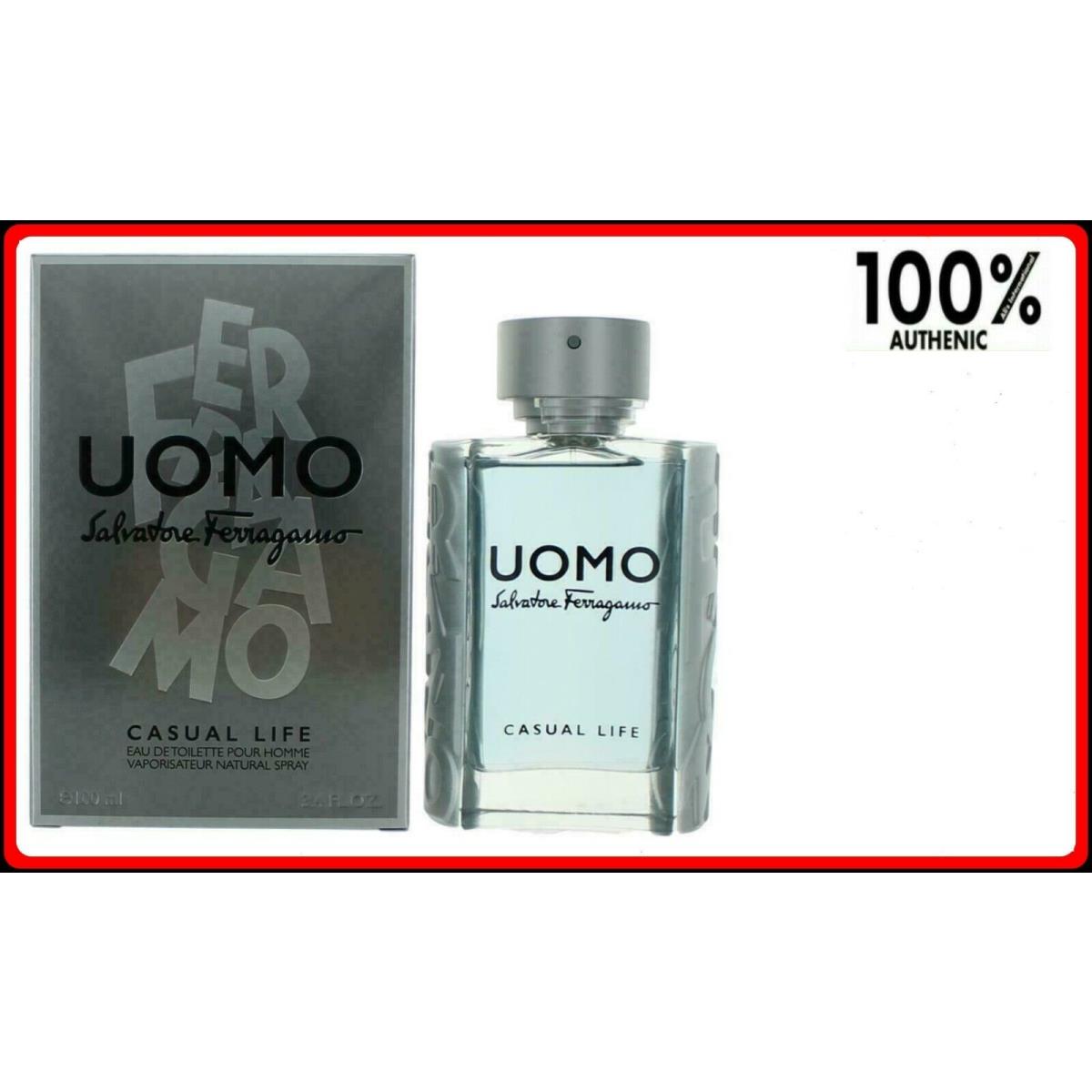 Uomo Casual Life Salvatore Ferragamo 3.4oz Eau De Toilette Men Spray