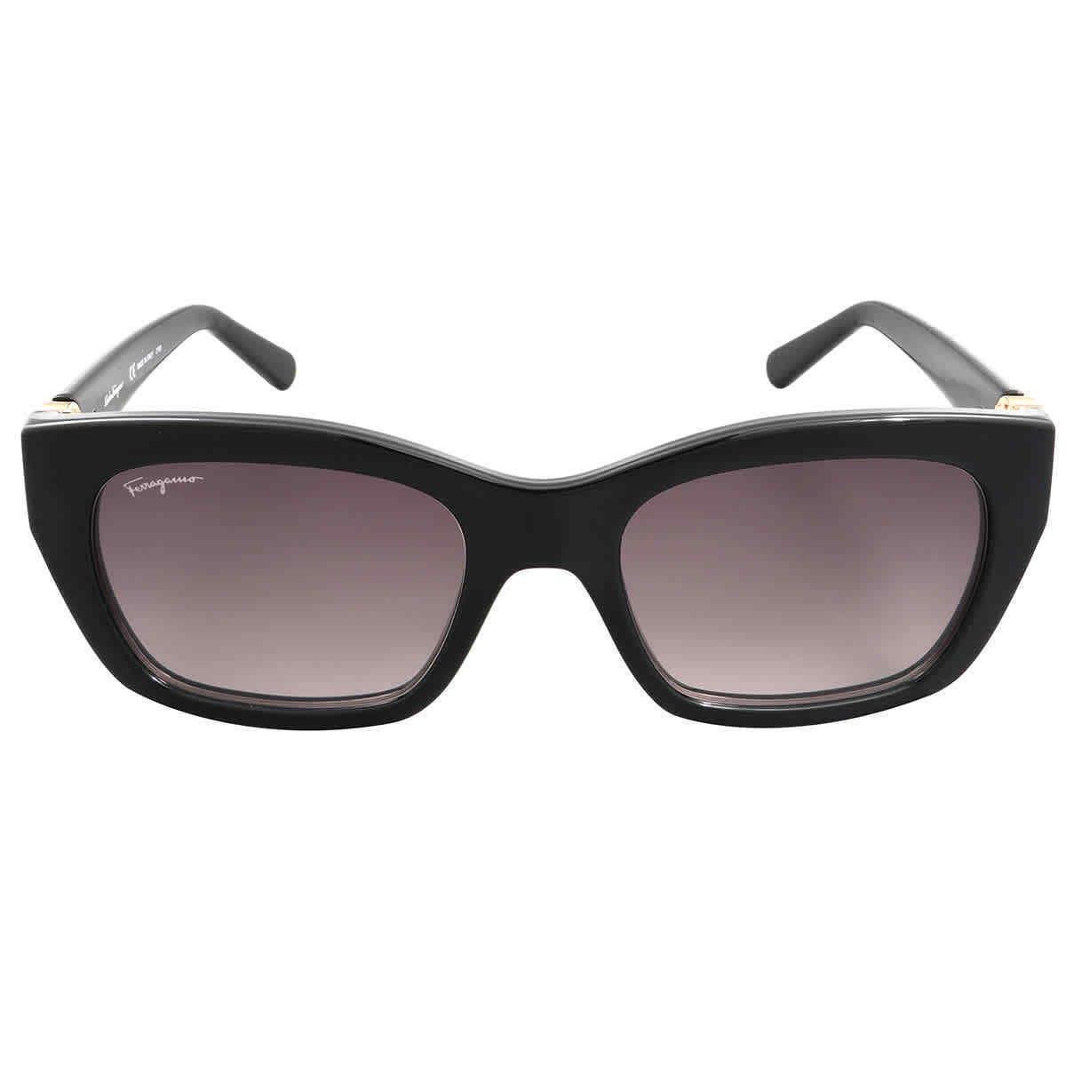 Salvatore Ferragamo Grey Square Ladies Sunglasses SF1012S 001 53 SF1012S 001 53