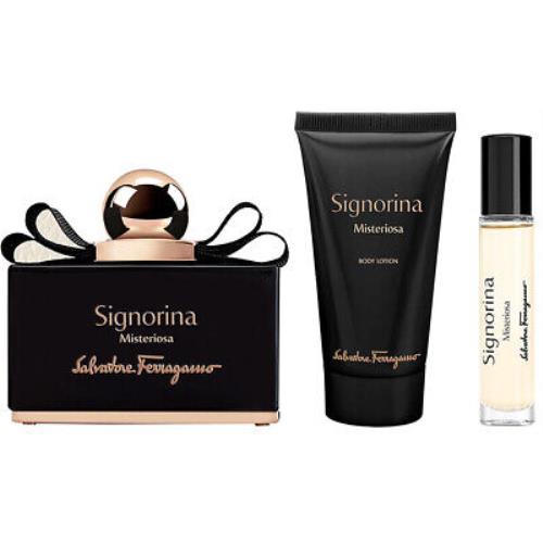 Salvatore Ferragamo Ladies Signorina Misteriosa 3pc Gift Set Fragrances