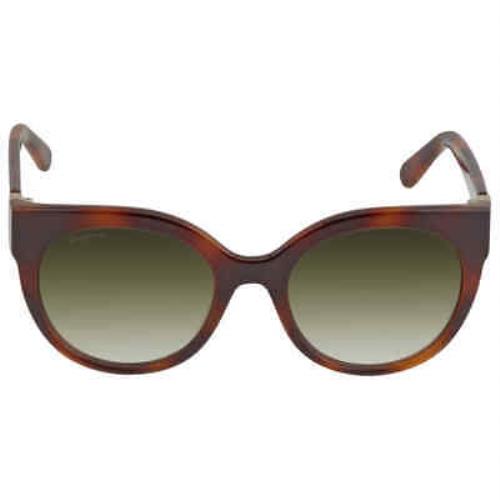 Salvatore Ferragamo Green Cat Eye Ladies Sunglasses SF1031S 214 53