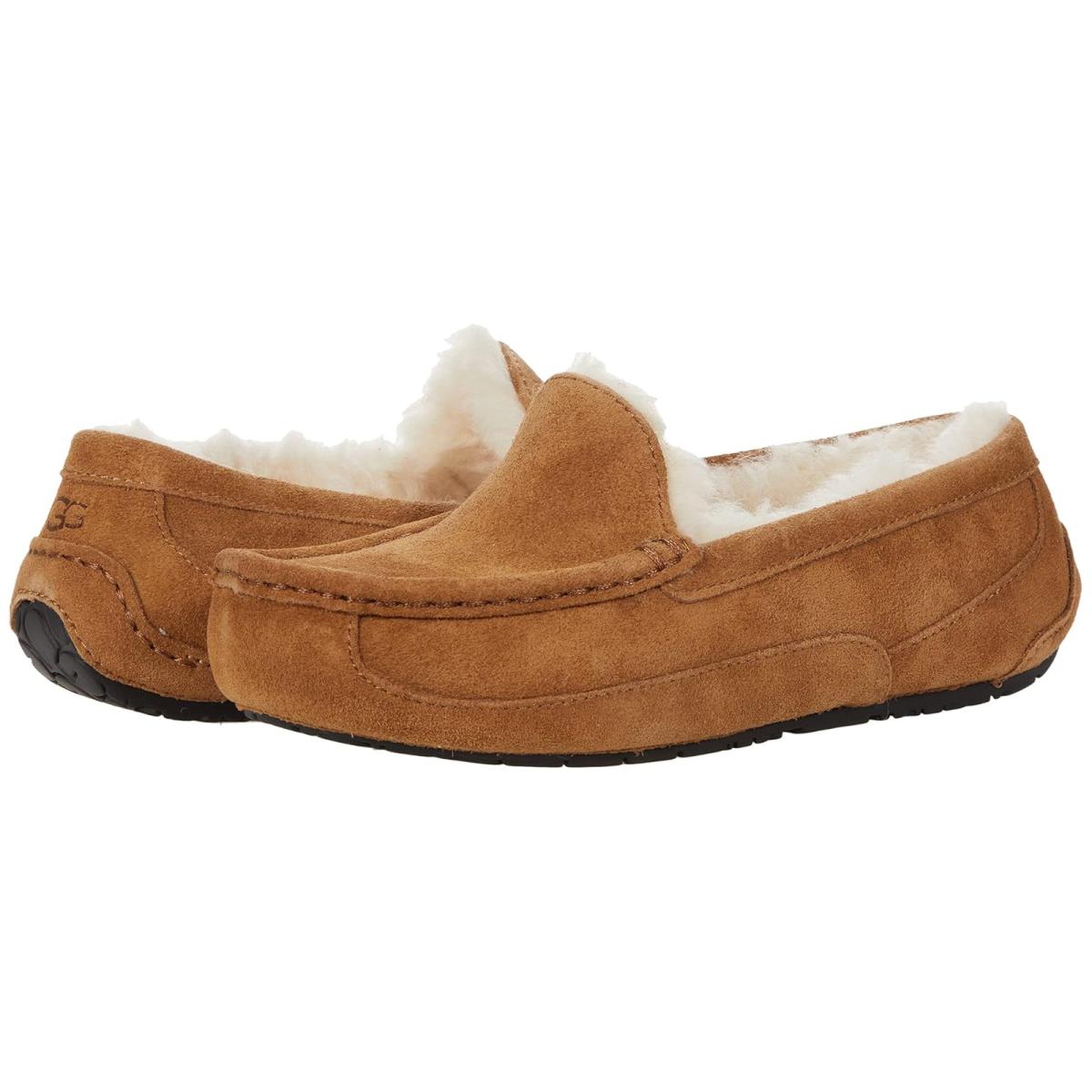 Boy`s Slippers Ugg Kids Ascot Little Kid/big Kid Chestnut Suede