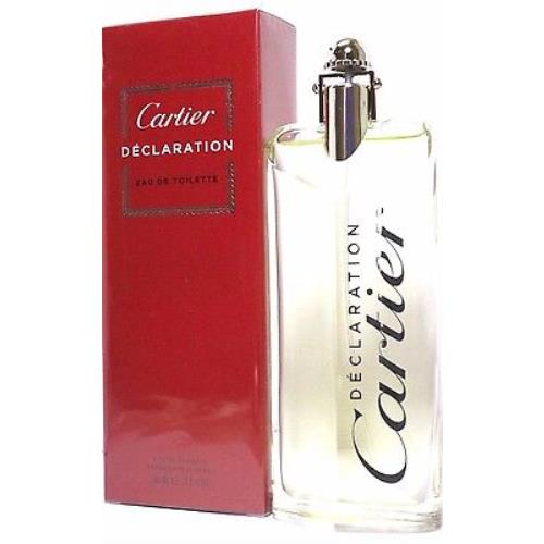 Cartier Declaration Eau De Toilette Spray For Men 3.3 Oz / 100 ml Item