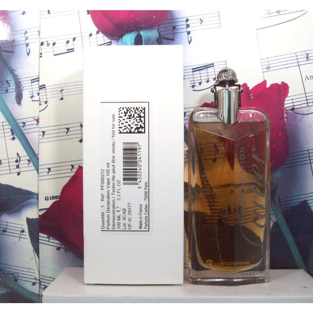 Declaration De Cartier Parfum Spray 3.3 Fl. Oz. Ntwb