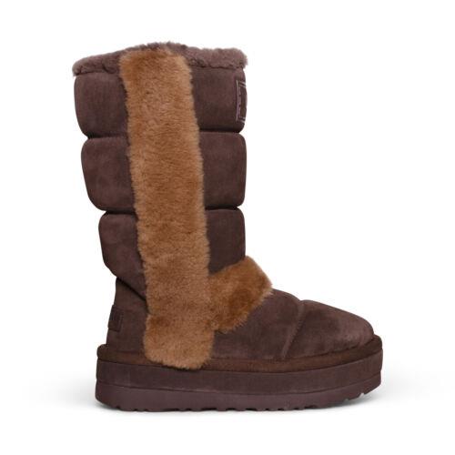 Ugg Classic Chillapeak Tall Burnt Cedar Suede Women`s Boots Size US 7/UK 5