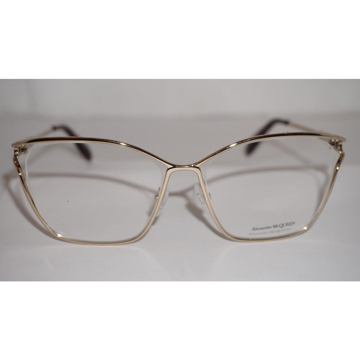 Alexander Mcqueen Eyeglasses Gold AM0196O 002 55 17 135