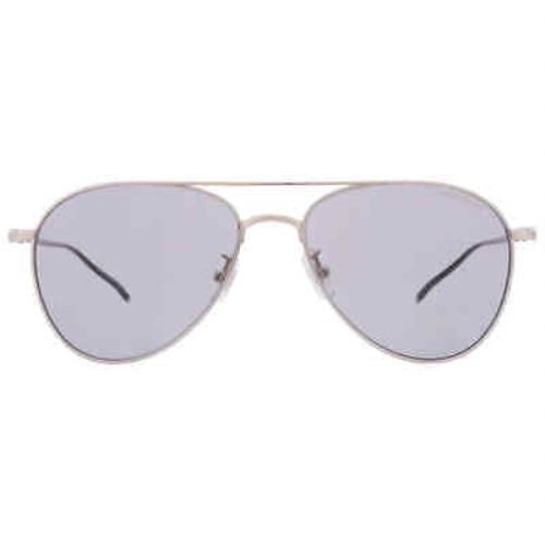Montblanc Grey Pilot Men`s Sunglasses MB0128S-002 58 MB0128S-002 58