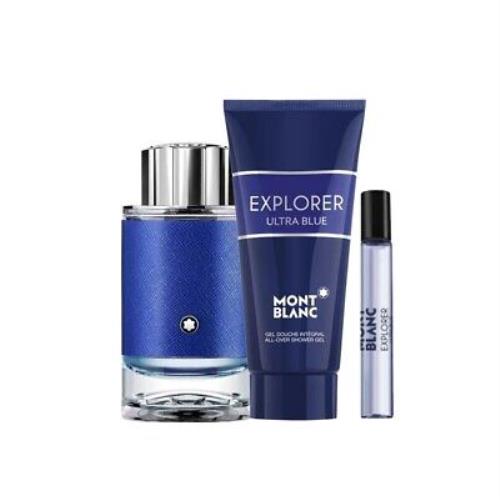 Montblanc Men`s Explorer Ultra Blue Gift Set Fragrances 3386460132275