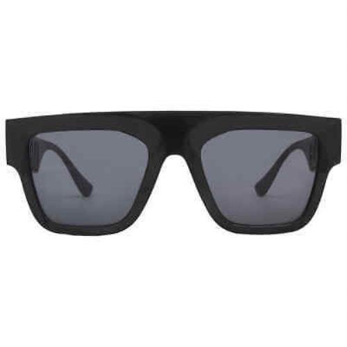 Versace Dark Gray Rectangular Men`s Sunglasses VE4430U GB1/87 53 VE4430U GB1/87