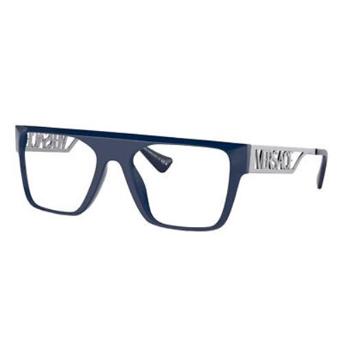 Versace VE 3326U 911 Blue Plastic Metal Rectangle Eyeglasses 53mm