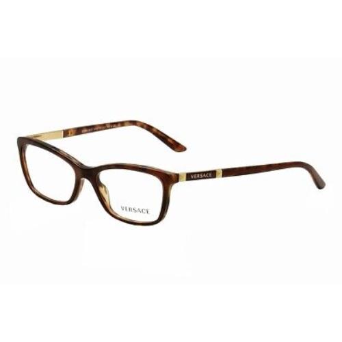 Versace Eyeglasses VE3186 VE/3186 5077 Amber Havana Full Rim Optical Frame 54mm