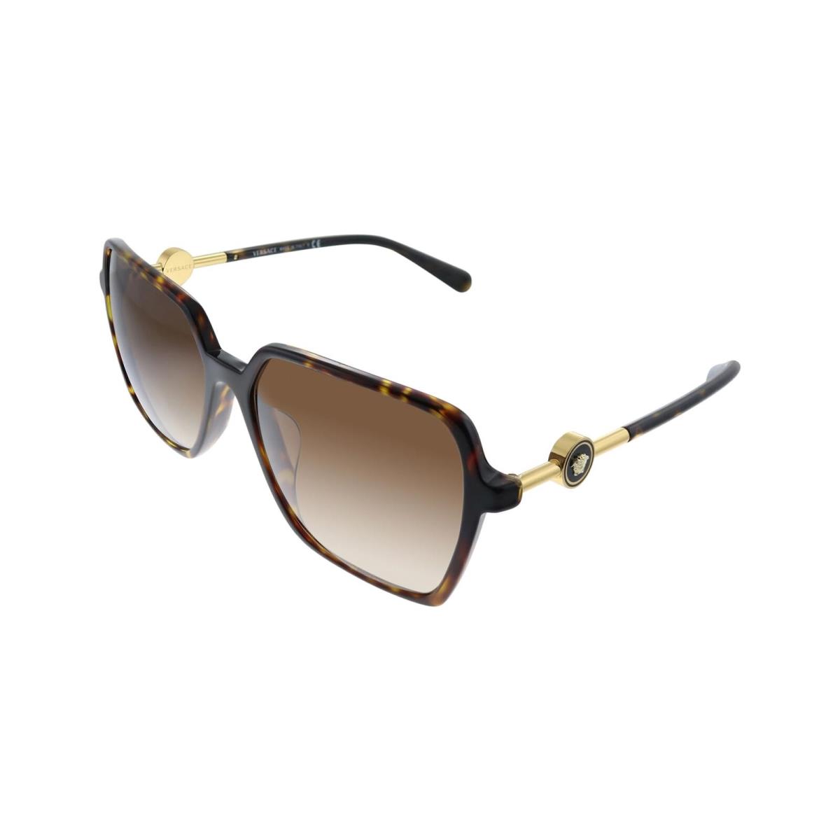 Versace Sunglasses VE4396F 10813 58mm Havana / Brown Gradient Lens