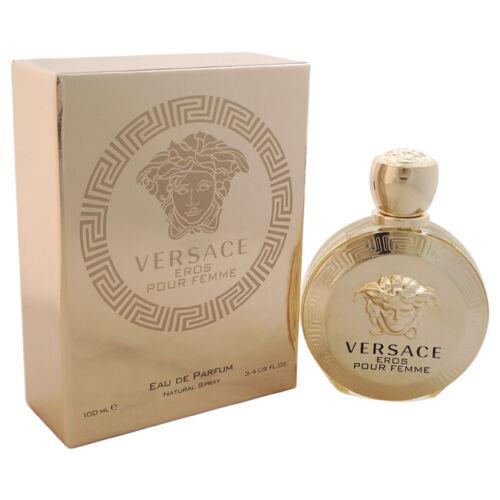 Versace Eros Pour Femme Eau De Parfum Spray For Women 3.4 oz I