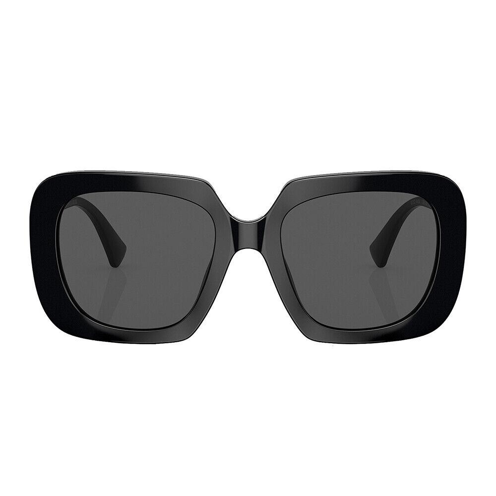 Versace VE 4434 GB1/87 Black Plastic Square Sunglasses Grey Lens