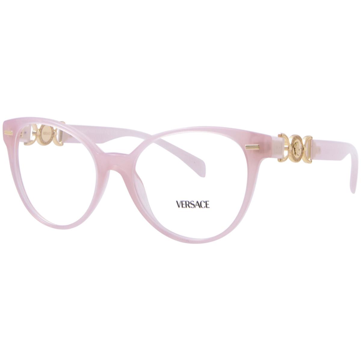 Versace VE3334 5402 Eyeglasses Women`s Opal Pink Full Rim Cat Eye 53mm