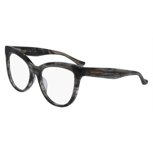 Donna Karan DO5000 Eyeglasses RX Women Black Horn Cat Eye 52mm