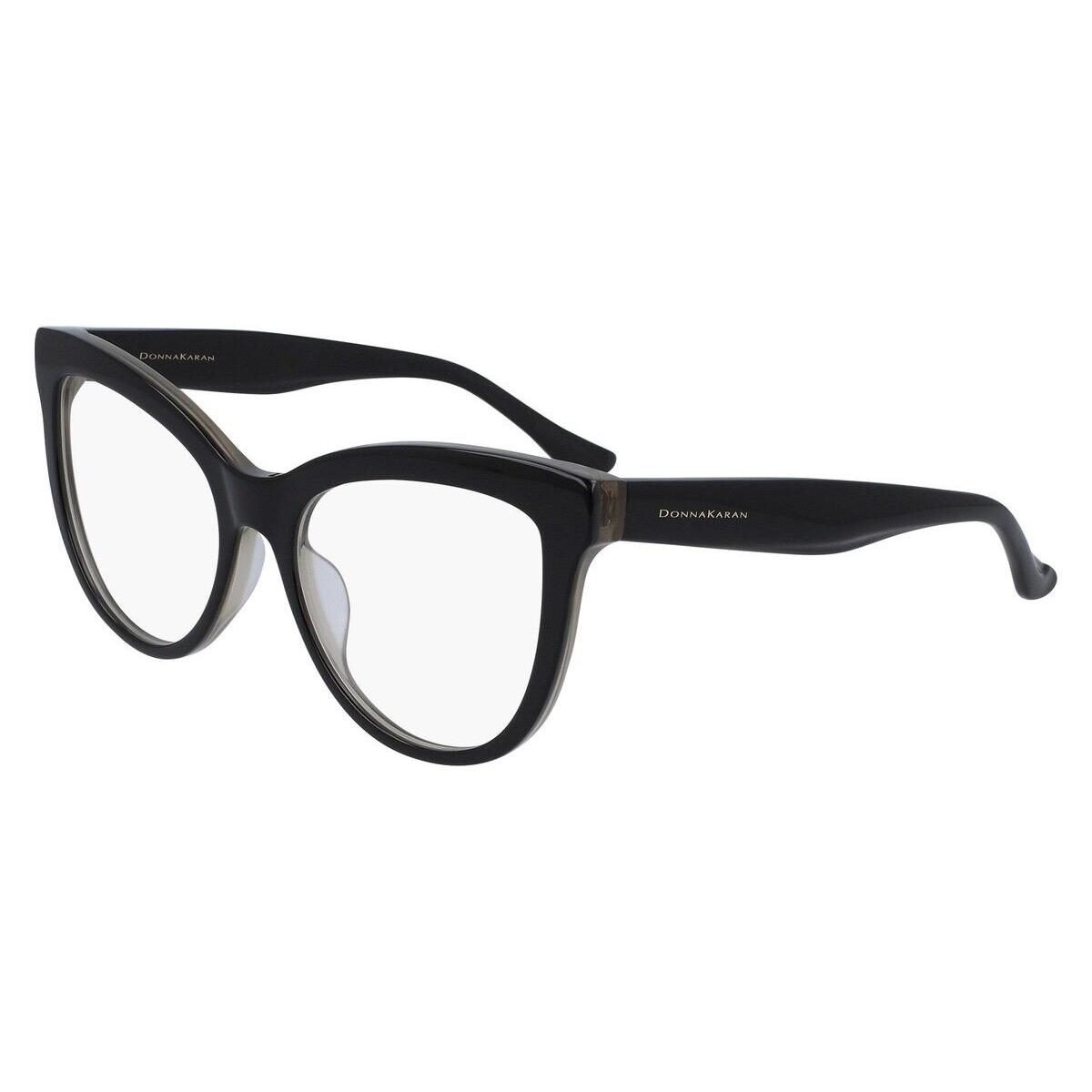 Donna Karan DO5000 Eyeglasses Women Black Gray Cat Eye 52mm