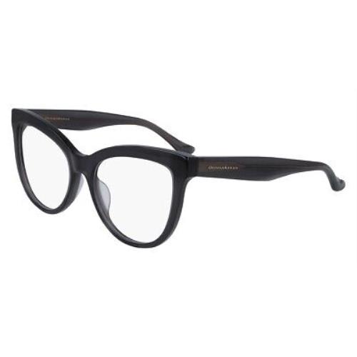 Donna Karan DO5000 Eyeglasses Women Black Crystal Cat Eye 52mm