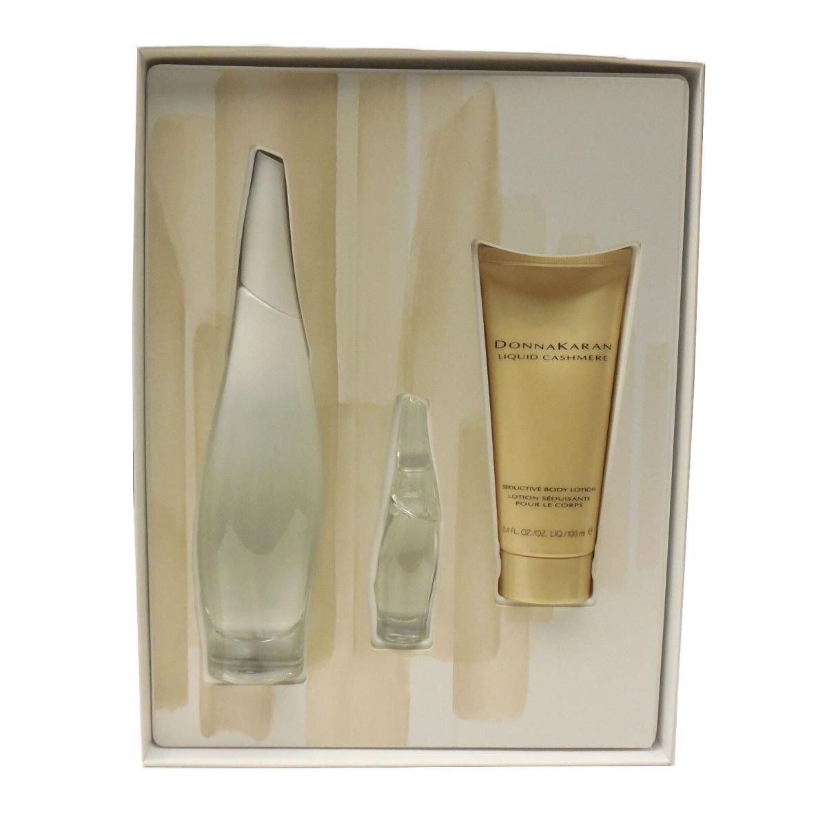Donna Karan Liquid Cashmere White Gift Set with Eau DE Parfum Spray 100ML