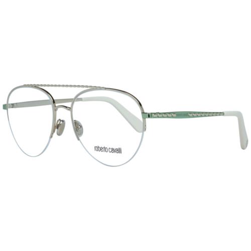 Roberto Cavalli RC5105 095 Women Eyewear Gold / White / Green Pilot Metal