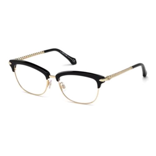 Roberto Cavalli Fauglia 5046 001 Eyewear Optical Frame Black / Gold Square - Frame: Black / Gold