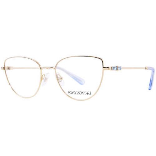 Swarovski SK1007 4021 Eyeglasses Women`s Gold Full Rim Cat Eye 53mm