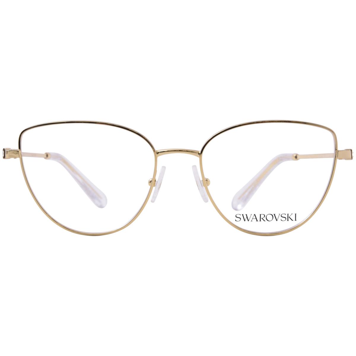 Swarovski SK1007 4004 Eyeglasses Frame Women`s Gold Full Rim Cat Eye 55mm