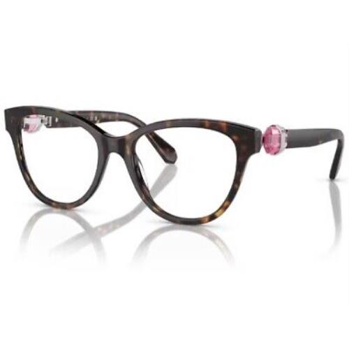 Swarovski SK2004 1002 Eyeglasses Women`s Dark Havana Full Rim Round Shape 52mm