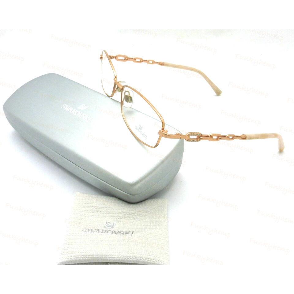 Swarovski Made In Italy Optical Frame Rose Gold/crystal Accents