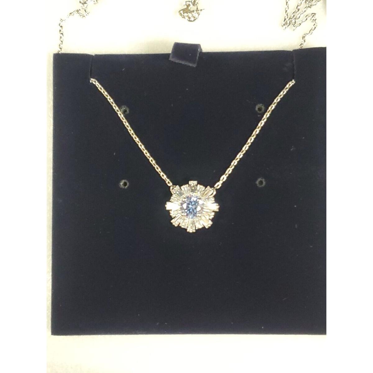 Swarovski Necklace Sunshine Pendant 5536742 Light Blue Women`s Jewely