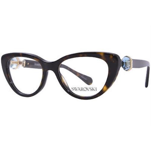 Swarovski SK2005 1002 Eyeglasses Women`s Dark Havana Full Rim Cat Eye 51mm