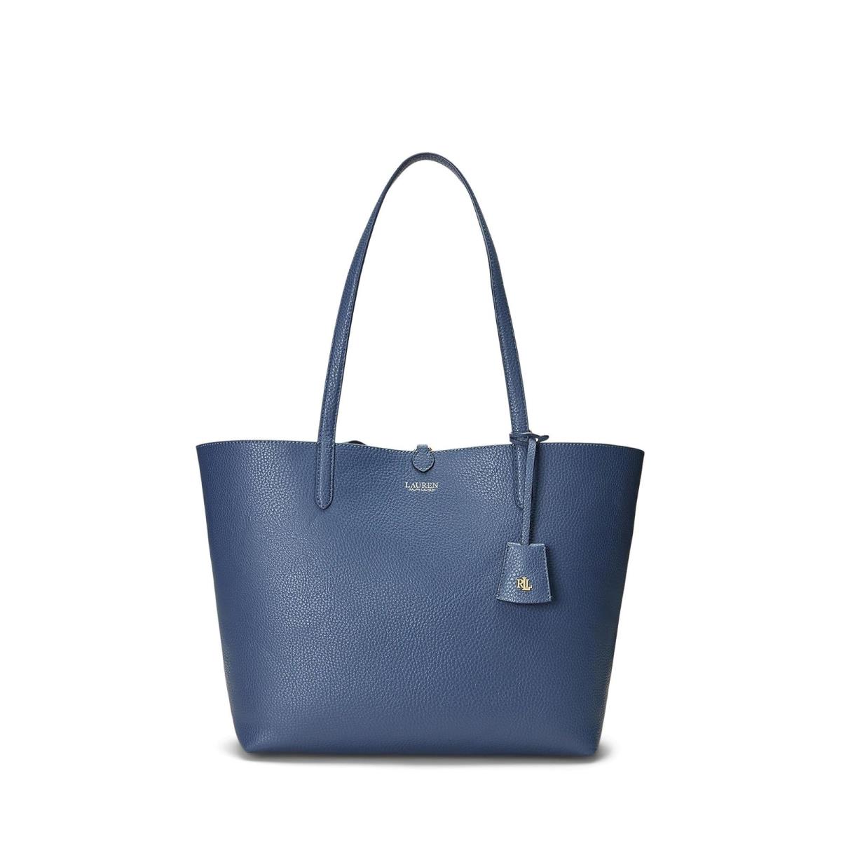 Woman`s Handbags Lauren Ralph Lauren Faux-leather Reversible Tote Indigo Dusk/Antibes Blooms