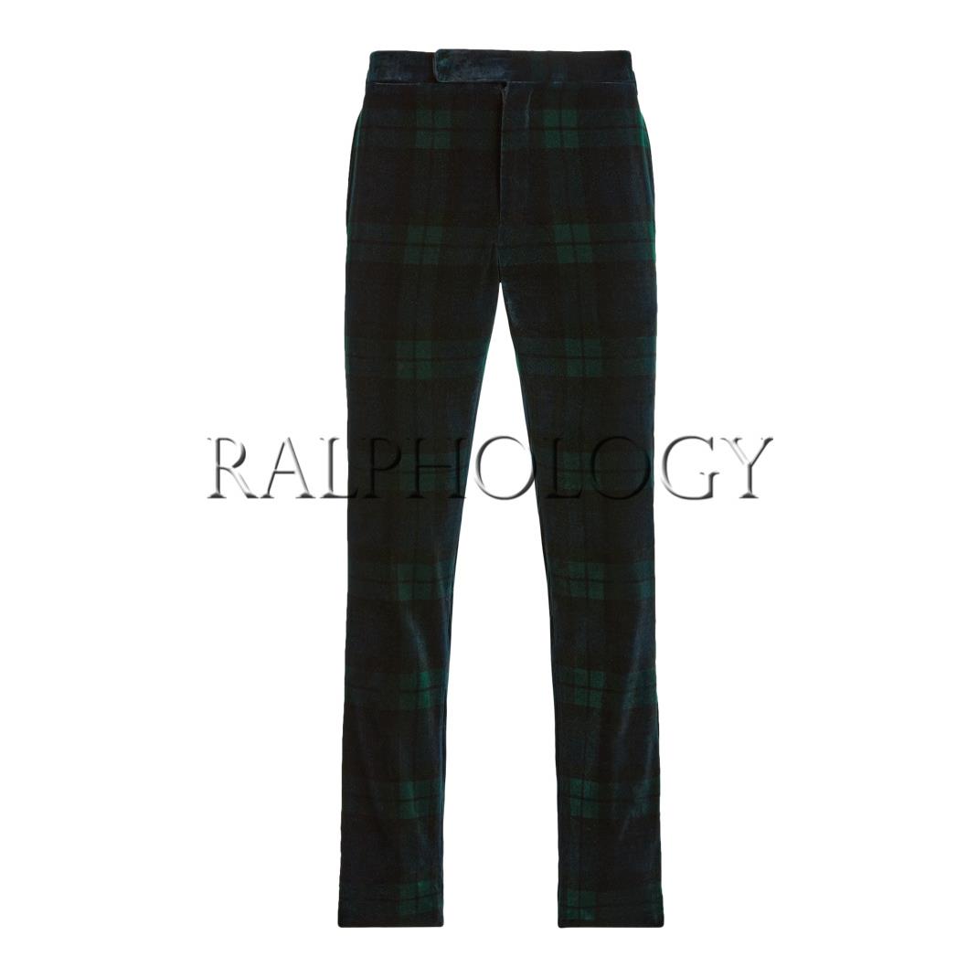 Ralph Lauren Purple Label Gregory Blackwatch Velvet Dress Formal Pants Trouser