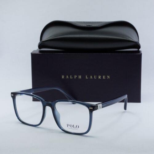 Polo Ralph Laurent PH2271U 5698 Shiny Transparent Blue 55mm Eyeglasses