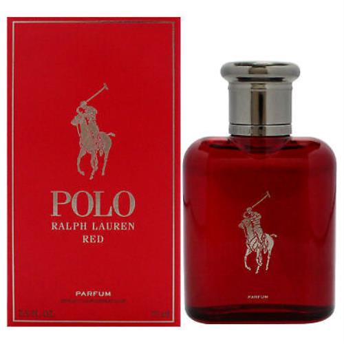 Polo Red by Ralph Lauren For Men - 2.5 oz Parfum Spray Refillable