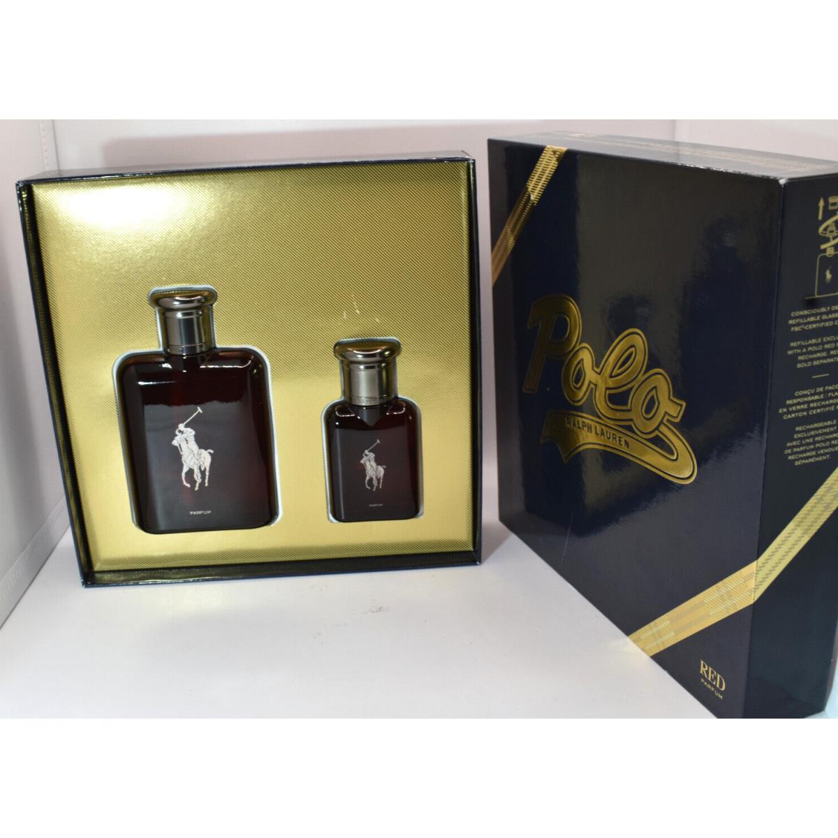 Ralph Lauren Polo Red 2 Pc Gift Set 4.2 oz / 1.36 oz Parfum Spray Men