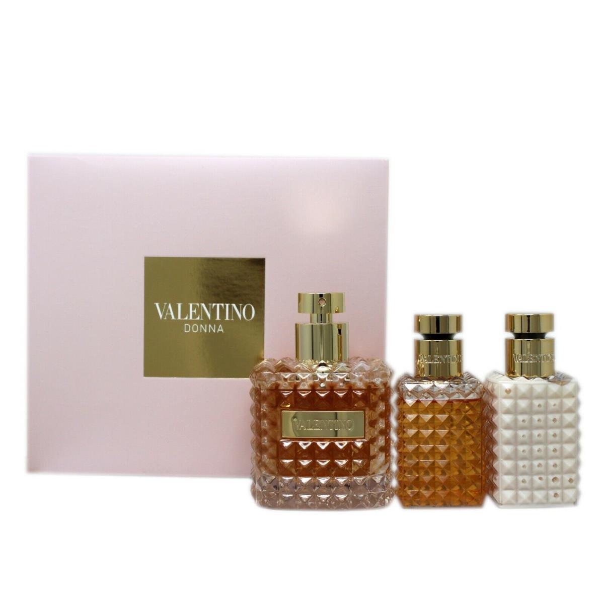 Valentino Donna 3 Piece Travel Exclusive Set Eau DE Parfum Spray 100ML
