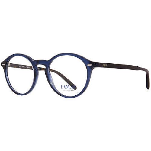 Polo Ralph Lauren PH2246 5470 Eyeglasses Men`s Shiny Trans. Navy Full Rim 50mm