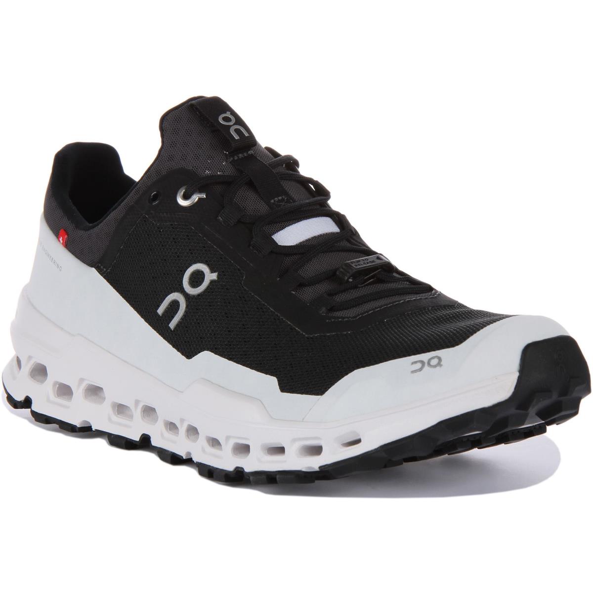 On Running Cloudultra Cloudtec Cushioned Mesh Sneaker Black White Mens US 7 - 13 BLACK WHITE