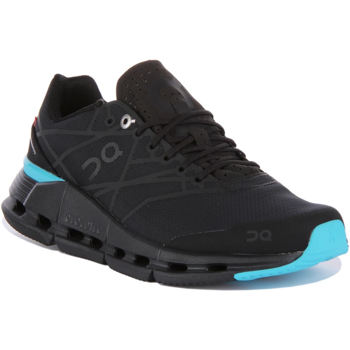 On Running Cloudnova Z5 Cloudtec Low Top Sneakers Black Blue Womens US 5 - 10 BLACK BLUE