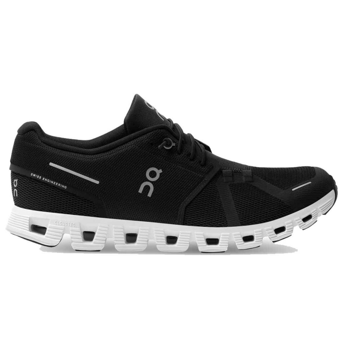 On-running Cloud 5 Black/white Men`s Casual Running Sneakers