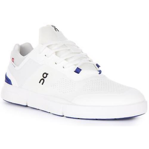 On Running The Roger Spin Undyed Cloudtec Pro Sneaker White Blue Mens US 7 - 13